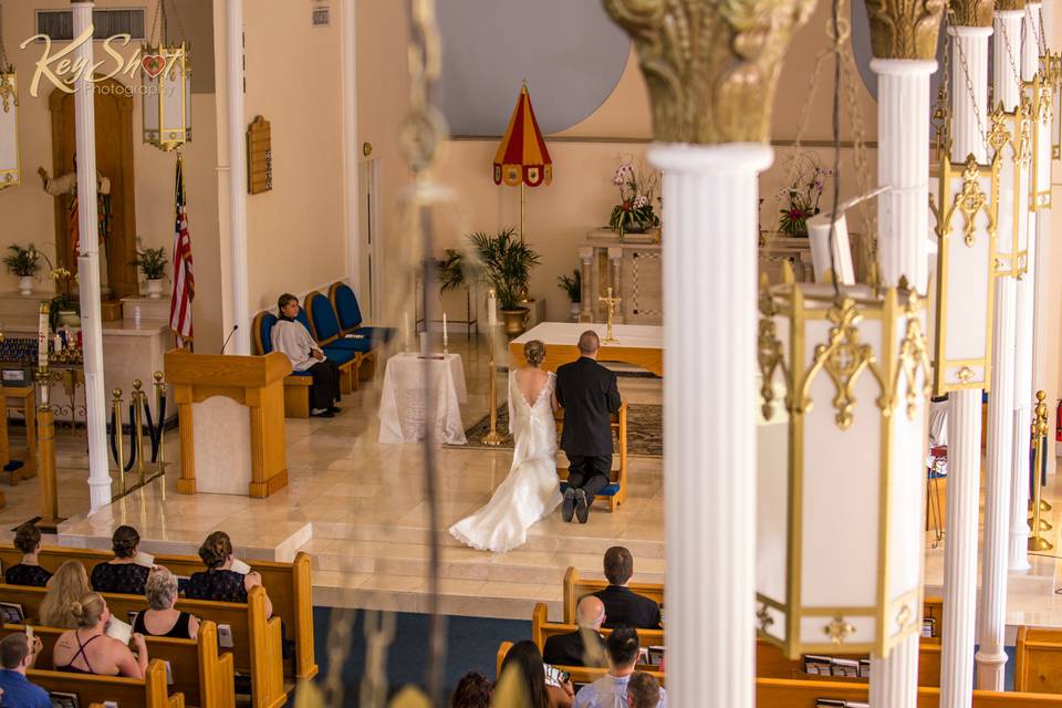 Wedding at St Mary's church in Key West