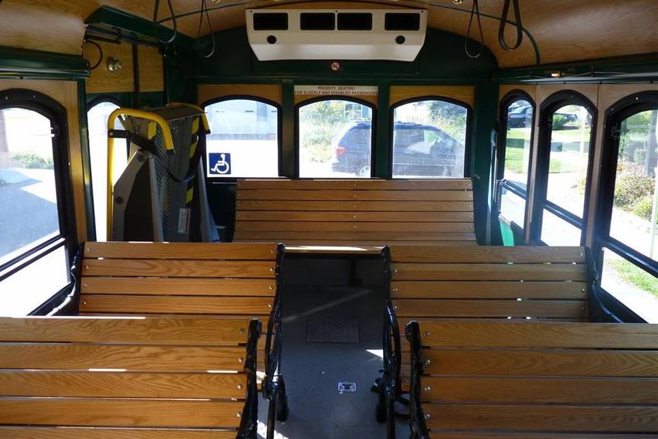 Interior of the trolley