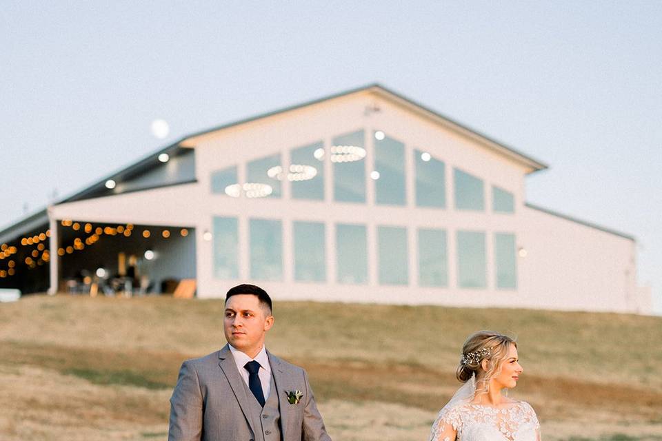 Bride and Groom standing