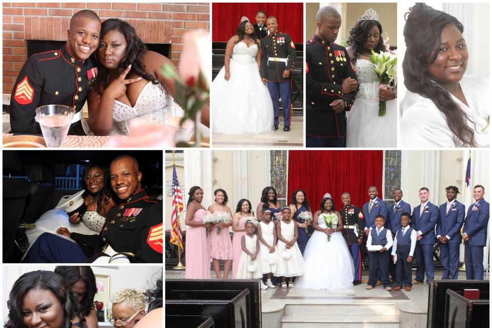 Wedding day collage
