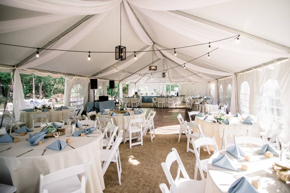 Reception tent