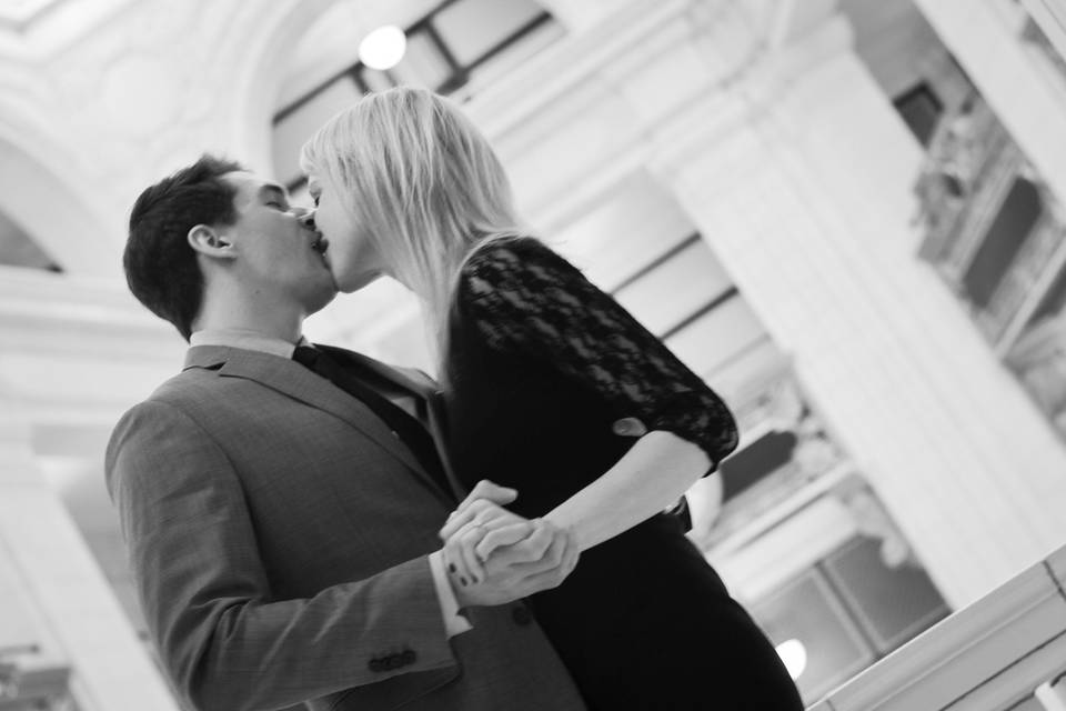 downtown Detroit engagement session