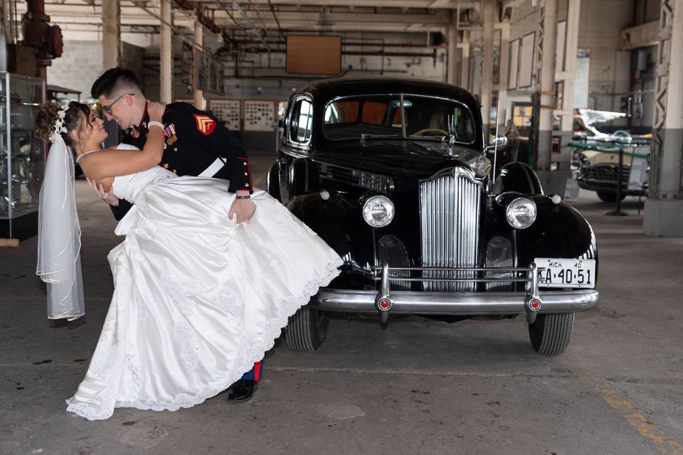 A playful and romantic moment
