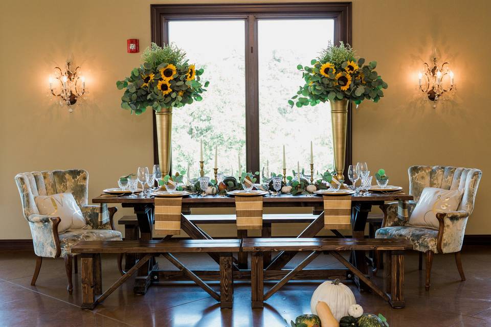 Intimate table setting
