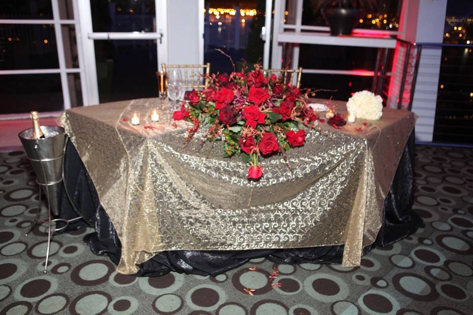 Bride and Groom table