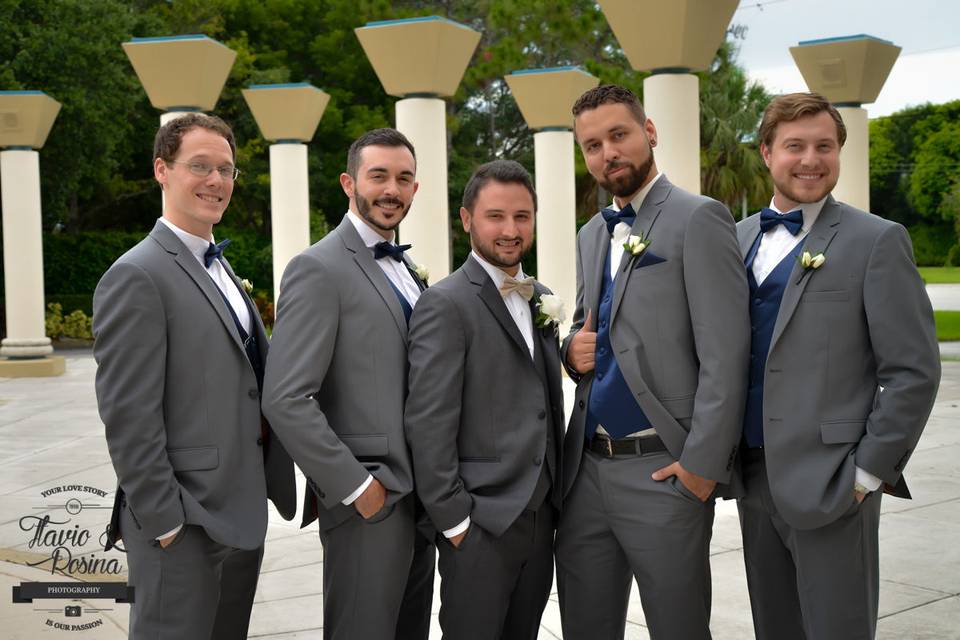 Groom and groomsmen