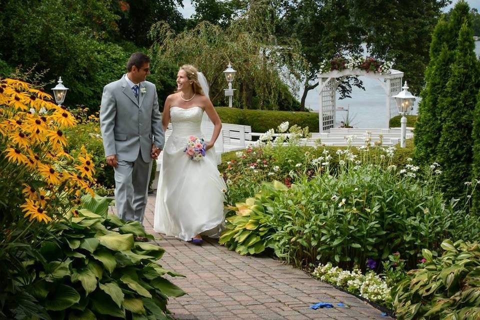 Couple walking together