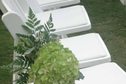 Wedding ceremony seats decoration