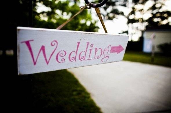 Wedding sign board
