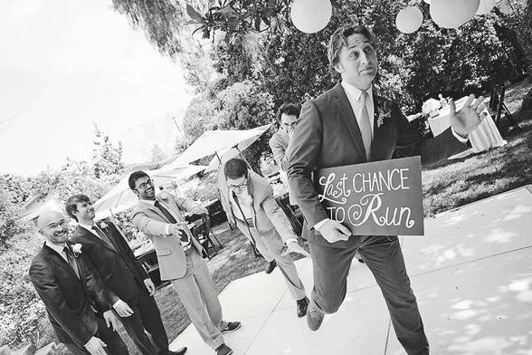 The groom with his groomsmen