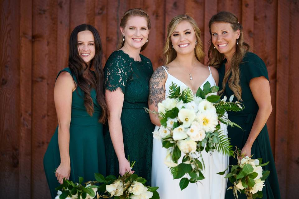 Bridesmaids and Bride