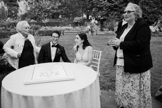 Ketubah signing moment