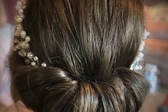 Rolled chignon hairstyle