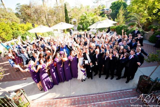 Couple with their guests