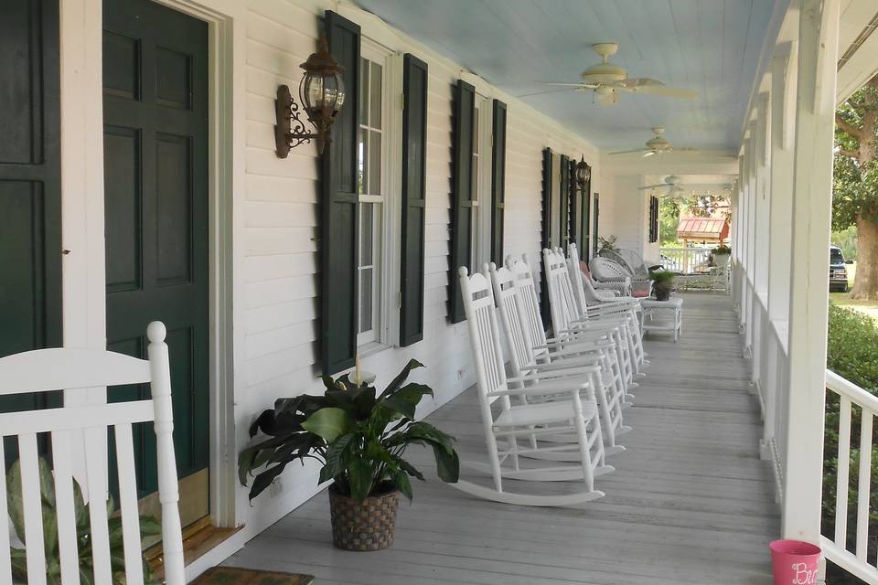 Porch of wedding venue