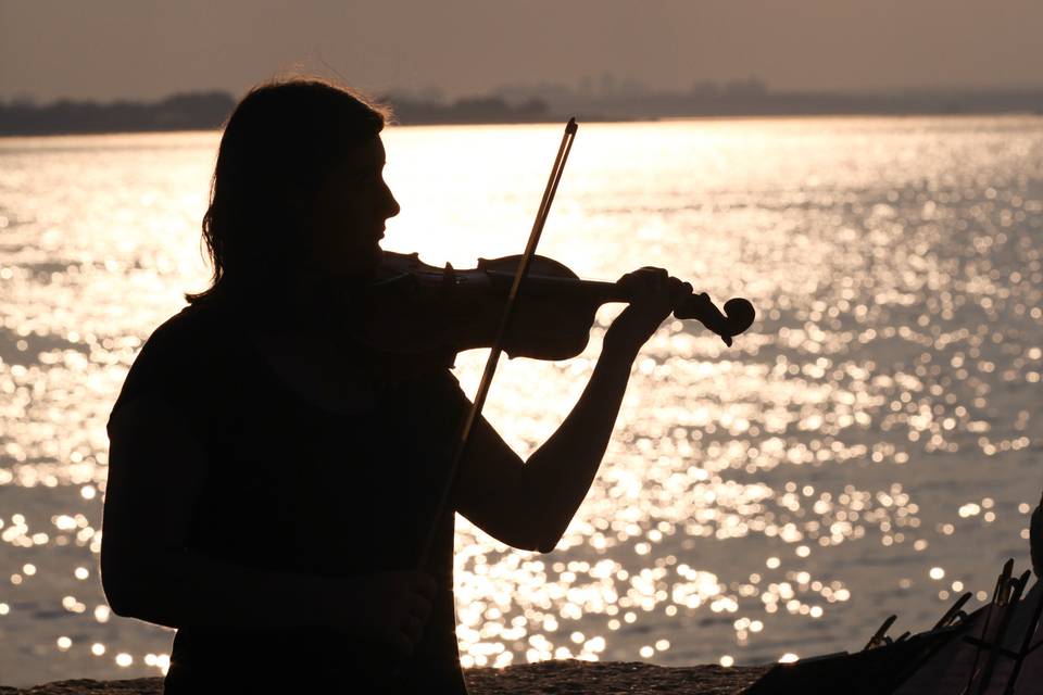 Romantic music at sunset...