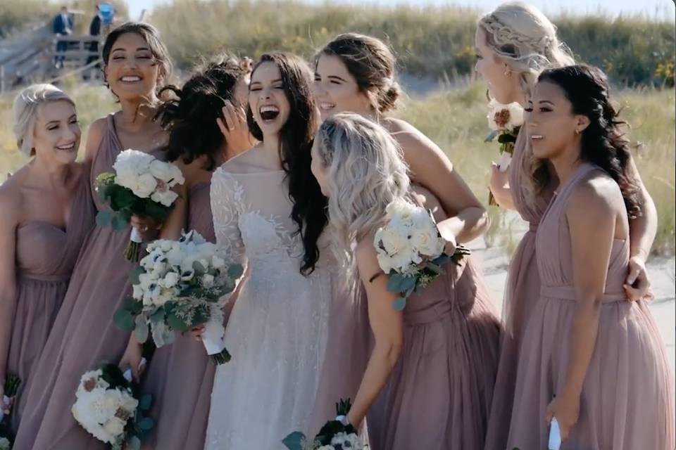 Bride and Bridesmaids