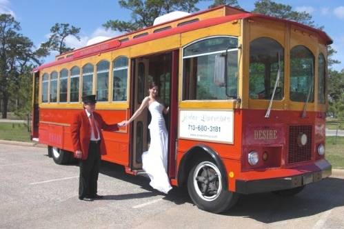 Red San Francisco Trolley Bus