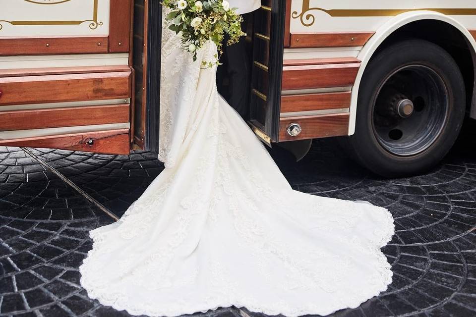 Pearl White Wedding Trolley