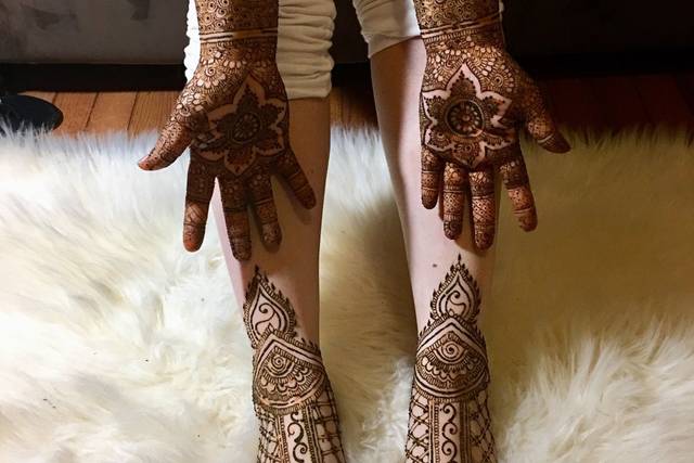 Henna on hands and feet