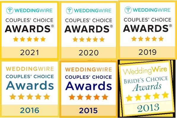 All our Wedding Wire awards!