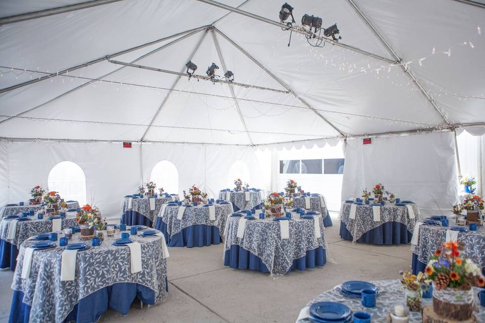Tent wedding reception