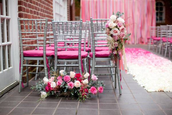 Floral aisle decor