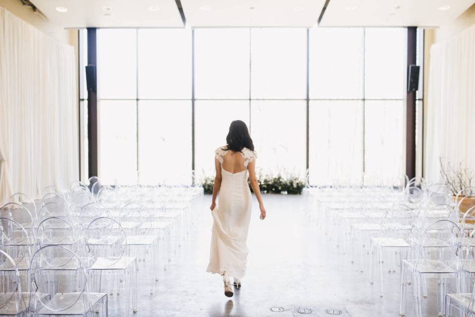 Bride in the wedding venue