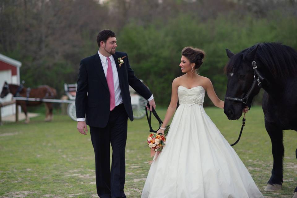 The couple and their horse