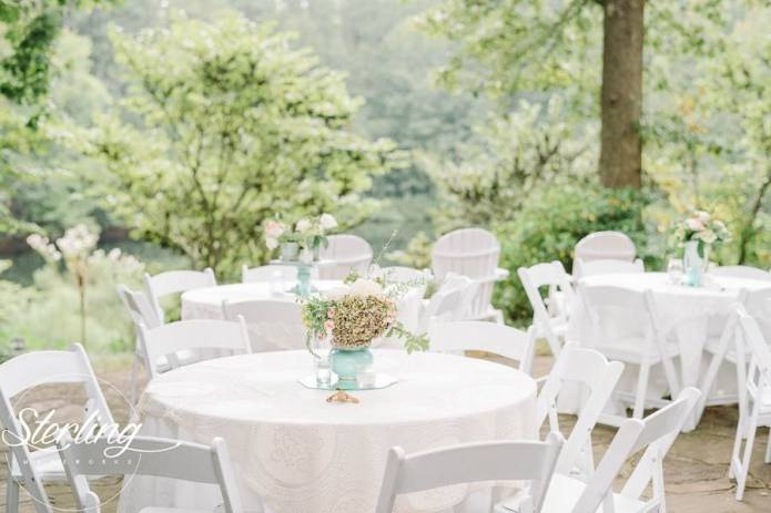 Rustic setting for the banquet hall