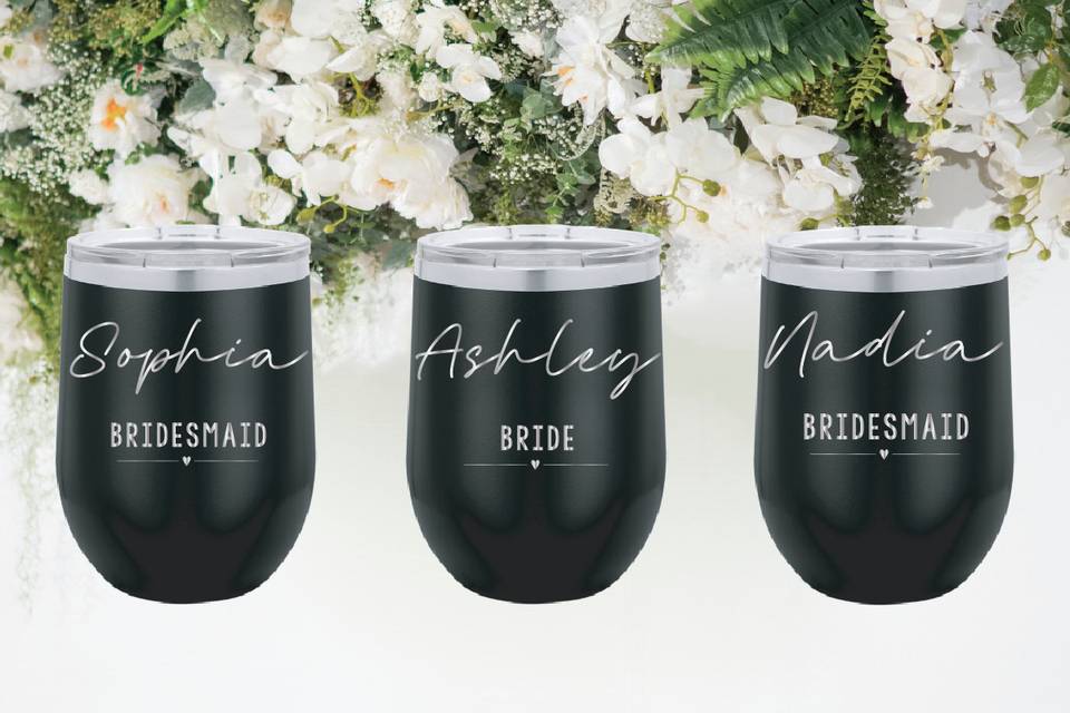 Bridal party - Wine Tumblers