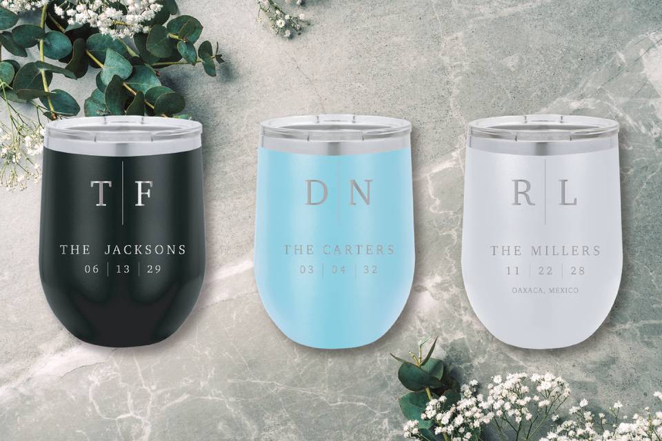 Wedding Day - Wine Tumblers