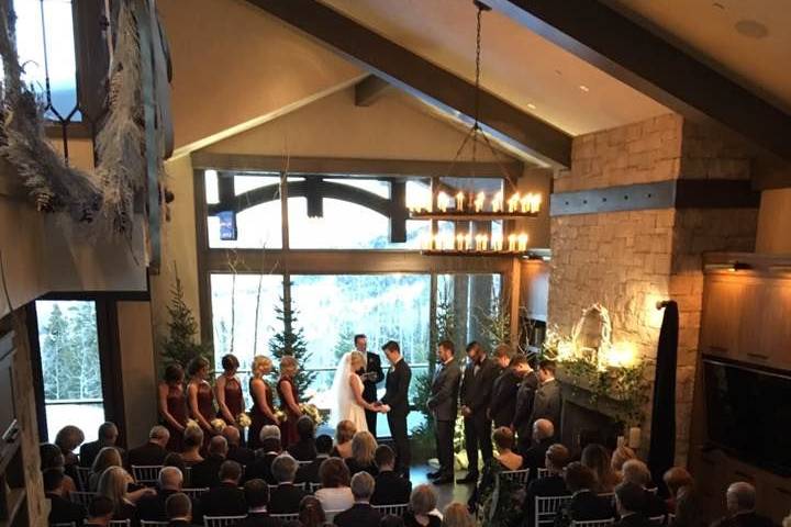 Indoor wedding ceremony