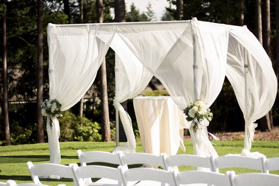 Outdoor wedding ceremony