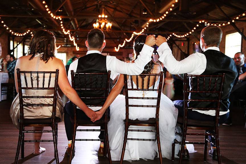 Bride and Groom w some friends