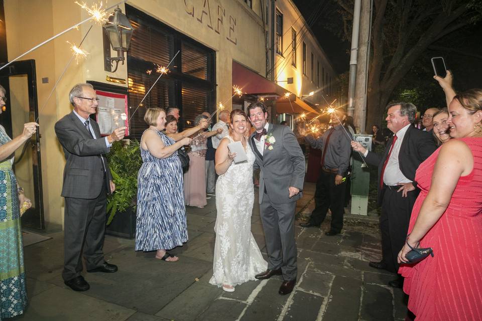Charleston Wedding exit.
