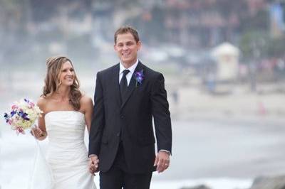 Bride and Groom in Laguna Beach