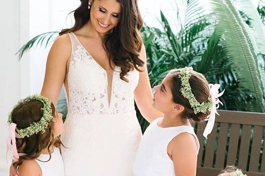 Beautiful bride & flower girls