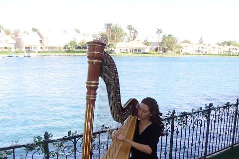 Lakeside ceremony harp music