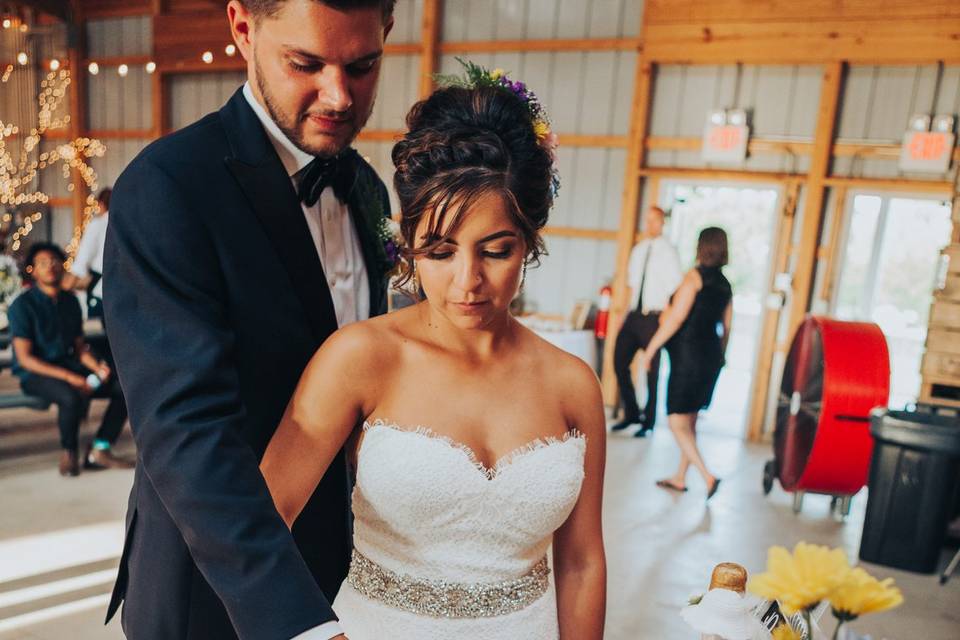 Cutting the cake