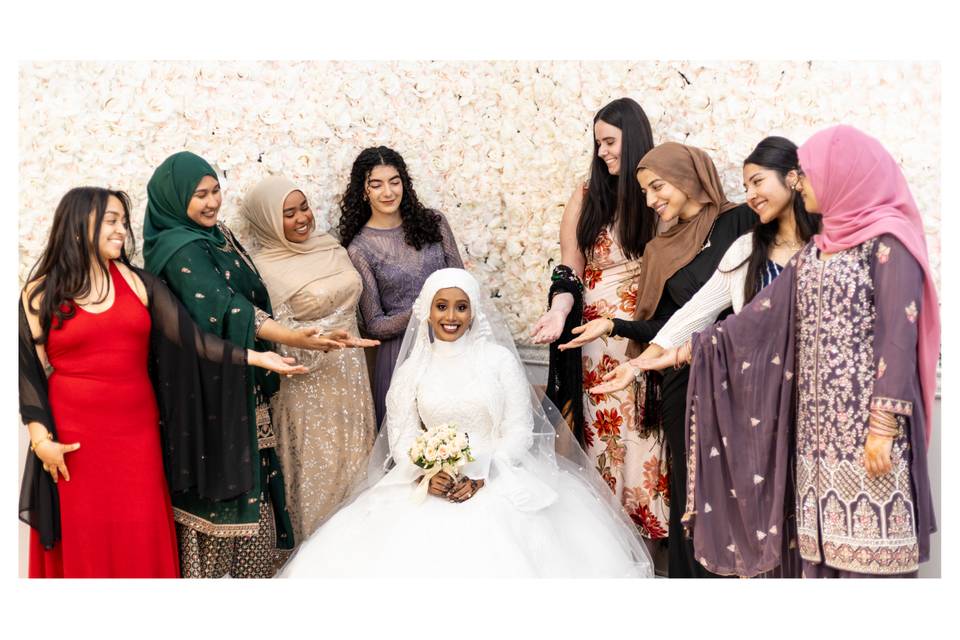 Bride and her friends