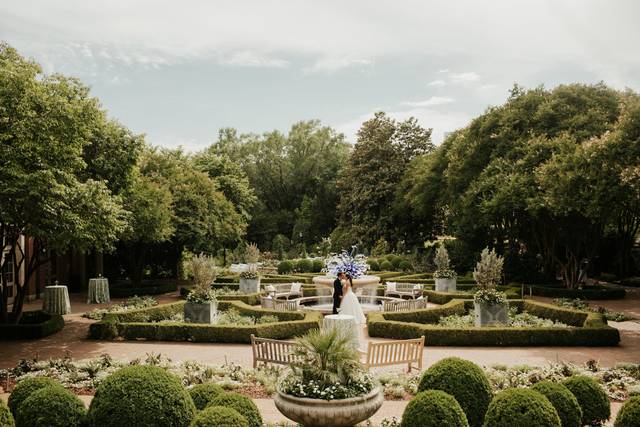 Bride and Groom in garden