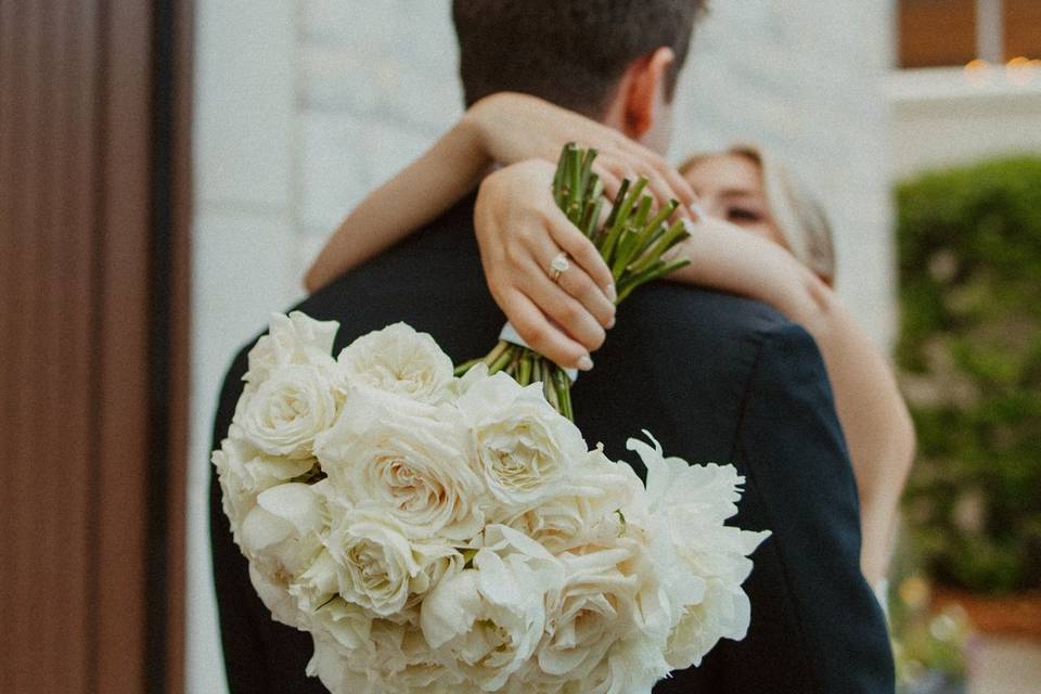 Bride with bouquet