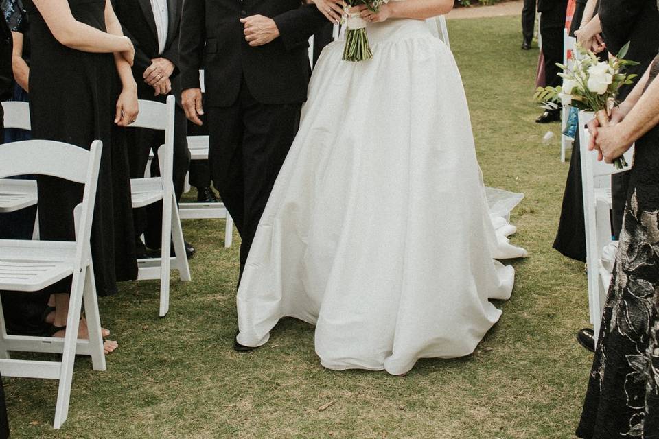Bride down the aisl