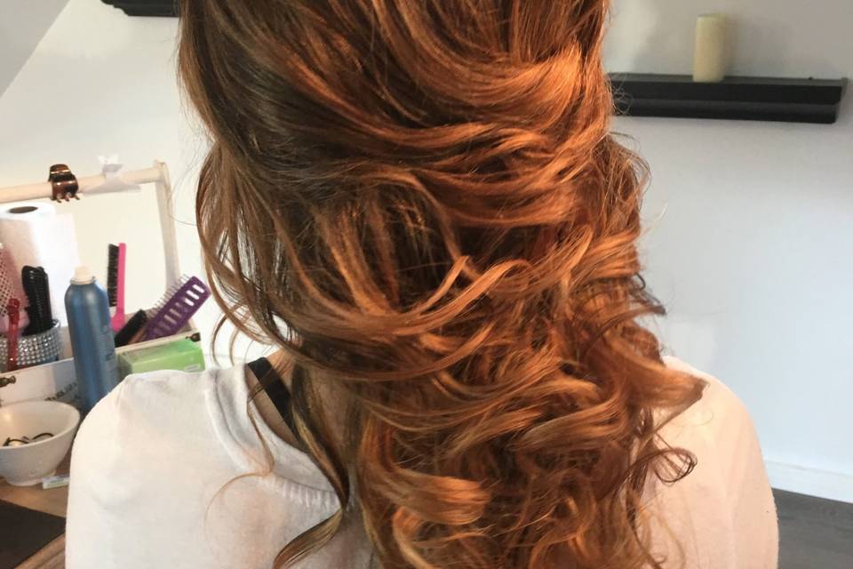 Textured half up