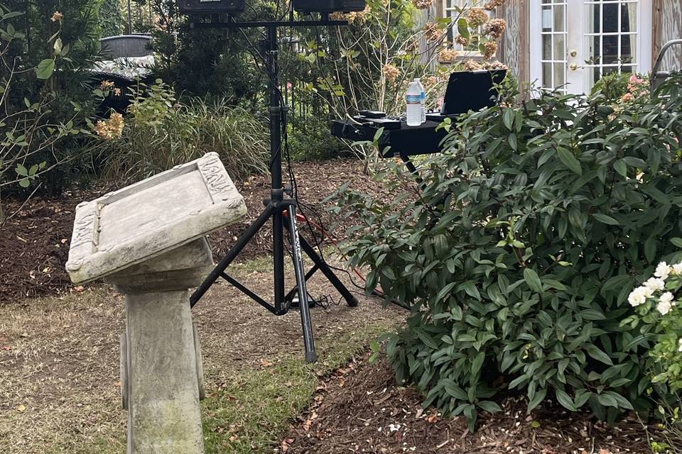 Ceremony Setup in Garden