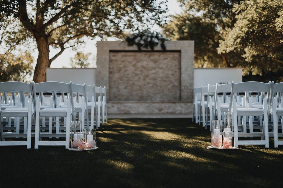 Wedding ceremony area