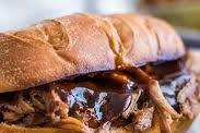 Georgia style pulled pork sandwich