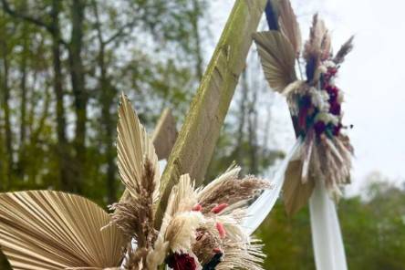 Rustic wedding arch
