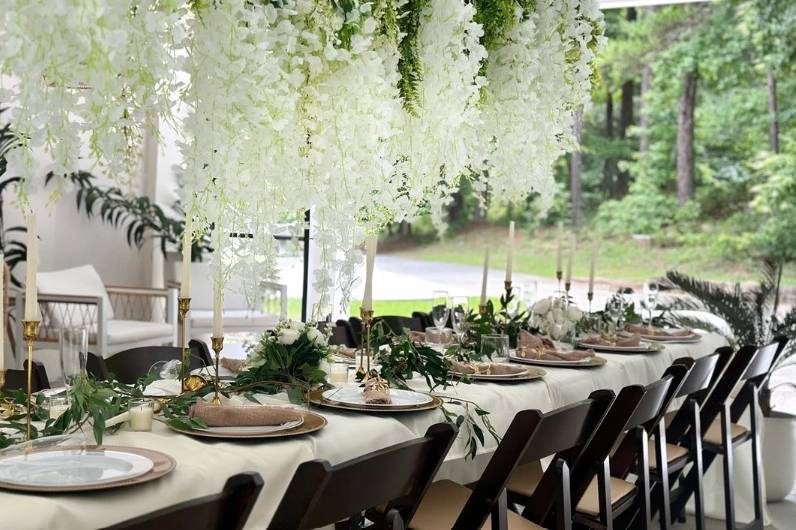 Dinner reception setup